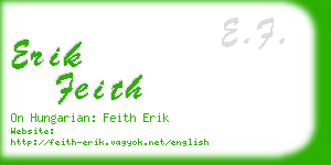 erik feith business card